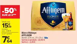 Carrefour Bière d'abbaye affligem offre