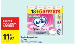Carrefour Papier hygiénique lotus offre