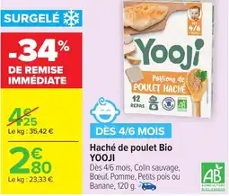 Carrefour Haché de poulet bio yooji offre