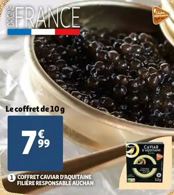 Auchan Supermarché Coffret caviar d'aquitaine offre