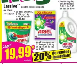 Norma Lessive poudre liquide ou pods offre