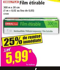 Norma EMBALFILM Film étirable offre