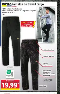 Norma TOPTEX Pantalon de travail cargo offre