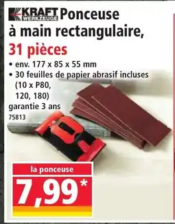 Norma KRAFT Ponceuse à main rectangulaire offre