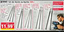 Norma KRAFT Set de forets ou burins SDS+ offre