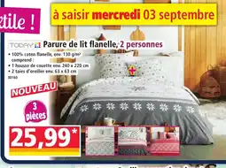 Norma TODAY Parure de lit flanelle, 2 personnes offre