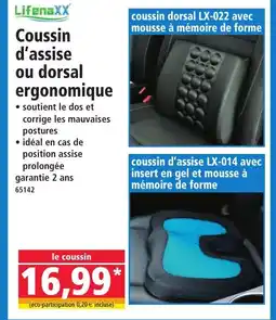Norma Coussin d'assise ou dorsal ergonomique offre