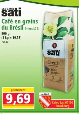 Norma SATI Café en grains du Brésil intensité 8 offre
