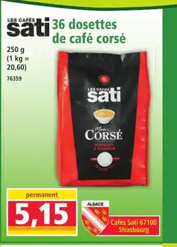 Norma SATI 36 dosettes de café corsé offre