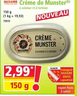 Norma HAXAIRE Crème de Munster offre