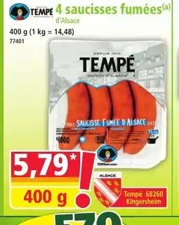 Norma 4 saucisses fumées offre