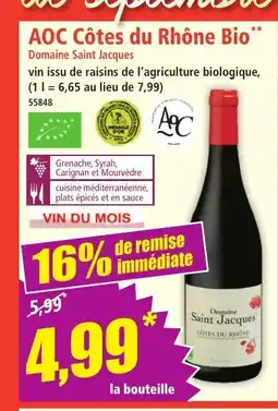 Norma AOC Côtes du Rhône Bio offre