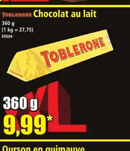 Norma TOBLERONE Chocolat au lait offre