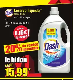 Norma DASH Lessive liquide offre