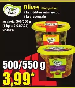 Norma CROC FRAIS Olives dénoyautées offre