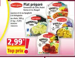 Norma PAUL & LOUISE Plat préparé offre