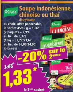 Norma KNORR Soupe indonésienne, chinoise ou thai offre