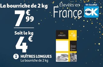 Auchan Supermarché Huîtres longues offre