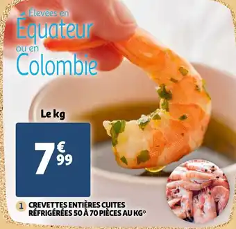 Auchan Supermarché Crevettes entière cuites offre