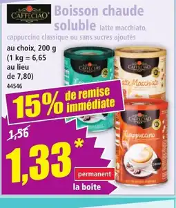 Norma Boisson chaude soluble latte macchiato offre