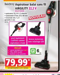 Norma BELDRAY Aspirateur balai sans fil offre
