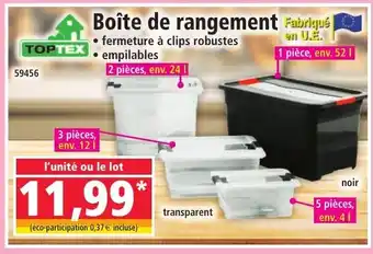Norma TOPTEX Boîte de rangement offre