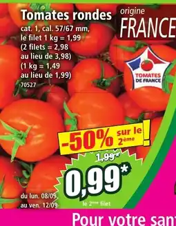 Norma Tomates rondes origine offre