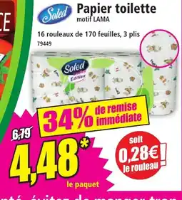 Norma SOLED Papier toilette offre