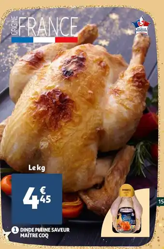 Auchan Supermarché Dinde pleine saveur Maître Coq offre