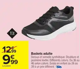 Carrefour Baskets adulte offre