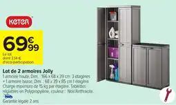 Carrefour Lot de 2 armoires Jolly offre