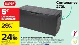 Carrefour Coffre de rangement Hollywood offre