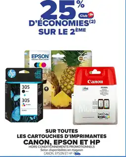 Carrefour Sur toutes les cartouches d'imprimantes canon, epson et hp offre