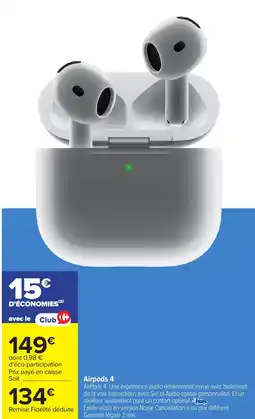 Carrefour Airpods 4 offre