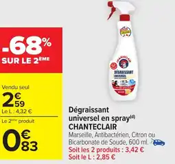 Carrefour Dégraissant universel en spray chanteclair offre