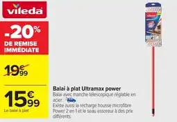 Carrefour Balai à plat Ultramax power offre
