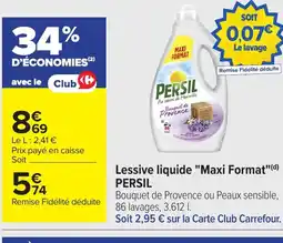 Carrefour Bouquet de provence ou peaux sensible, 86 lavages, 3.612 i. offre