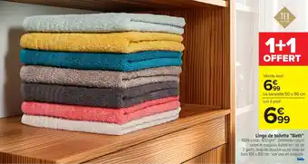Carrefour Linge de toilette "Bath" offre