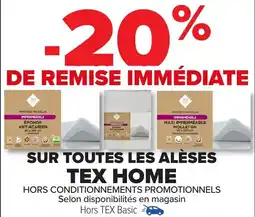 Carrefour Sur toutes les alèses tex home offre