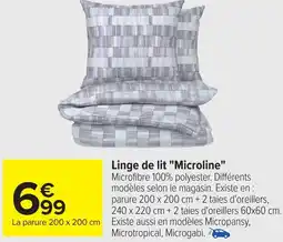 Carrefour Linge de lit "Microline" offre