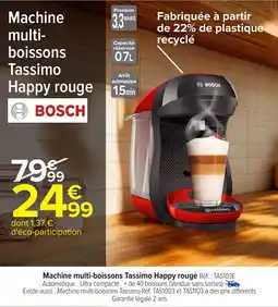 Carrefour Machine multi-boissons Tassimo Happy rouge offre
