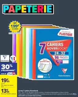 Carrefour Lot de 7 cahiers koverbook offre