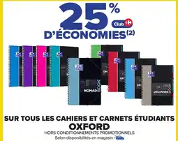 Carrefour Sur tous les cahiers et carnets étudiants oxford offre