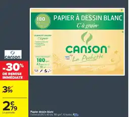 Carrefour Papier dessin blanc offre
