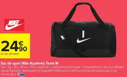 Carrefour Sac de sport nike academy team m offre