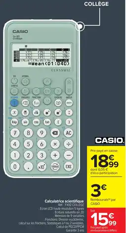 Carrefour Calculatrice scientifique offre