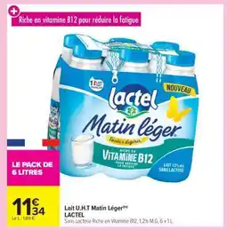Carrefour Market Lait U.H.T Matin Léger offre