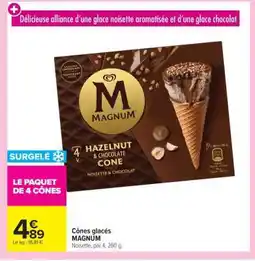 Carrefour Market Cônes glacés MAGNUM offre