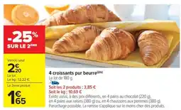 Carrefour Market 4 croissants pur beurre offre
