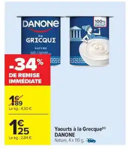 Carrefour Market Yaourts à la Grecque DANONE offre